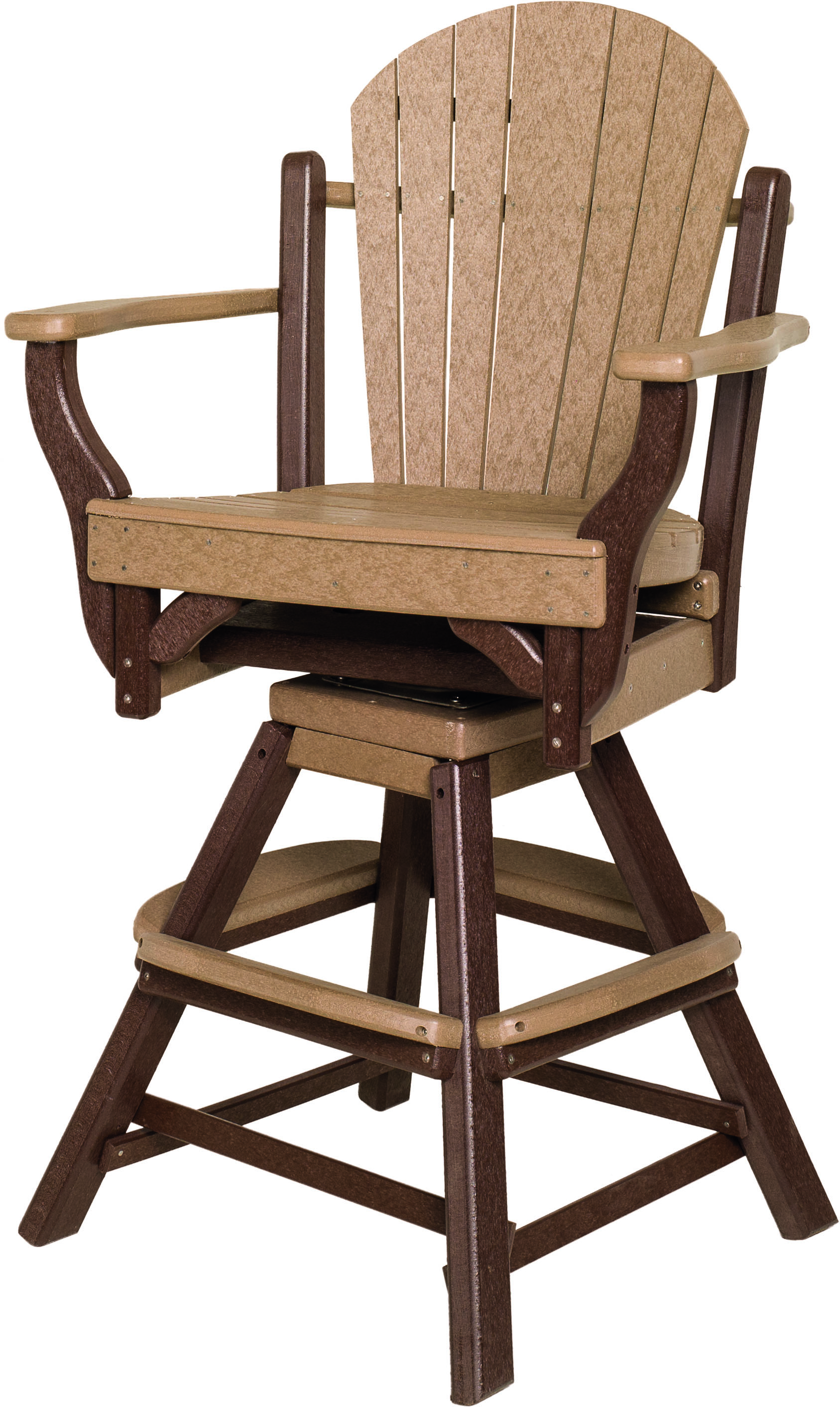 Fanback Recycled Poly Swivel Pub Chair